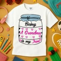 Being A Grandma Is My Jam Kids T-Shirt thumb 3