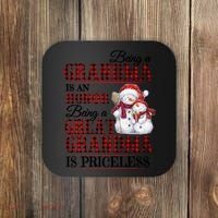 Being A Grandma Is An Honor Being Great Grandma Is Priceless Coaster thumb 0