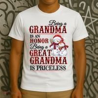 Being A Grandma Is An Honor Being Great Grandma Is Priceless T-Shirt thumb 3