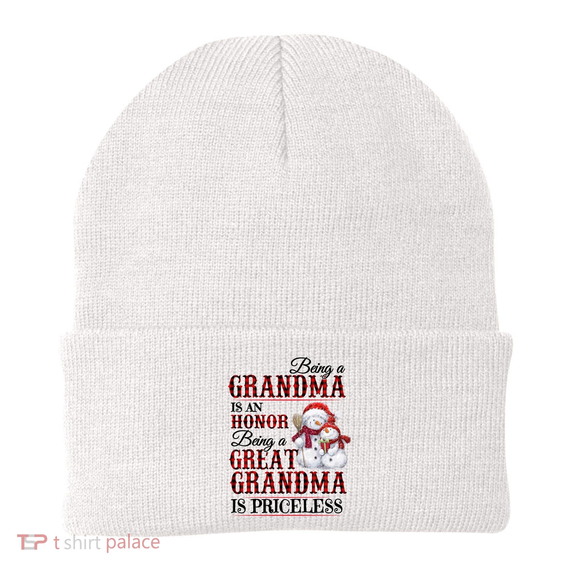 Being A Grandma Is An Honor Being Great Grandma Is Priceless Beanie