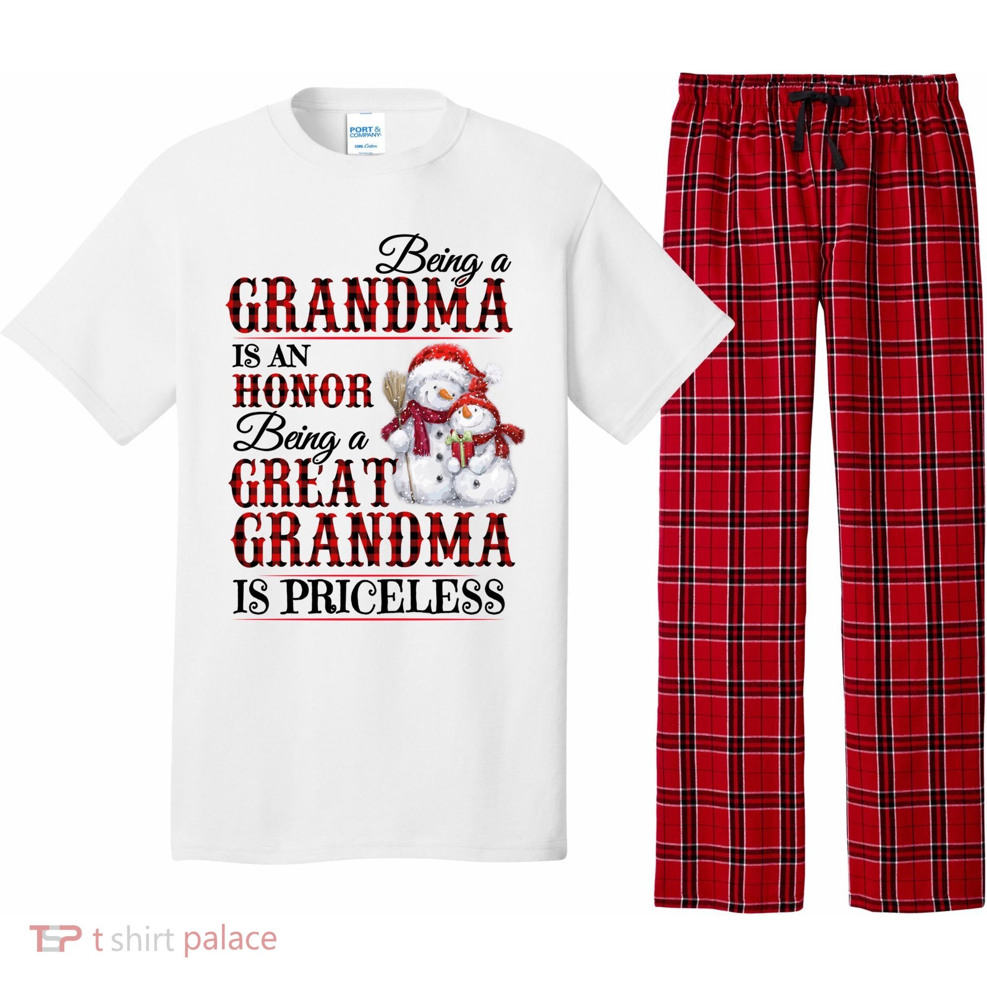 Being A Grandma Is An Honor Being Great Grandma Is Priceless Pajama Set
