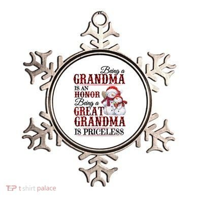 Being A Grandma Is An Honor Being Great Grandma Is Priceless Ornament