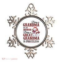 Being A Grandma Is An Honor Being Great Grandma Is Priceless Ornament thumb 0