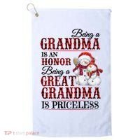 Being A Grandma Is An Honor Being Great Grandma Is Priceless Golf Towel thumb 0