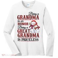 Being A Grandma Is An Honor Being Great Grandma Is Priceless Women's Long Sleeve Shirt thumb 0