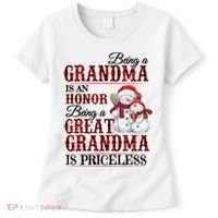 Being A Grandma Is An Honor Being Great Grandma Is Priceless Women's T-Shirt thumb 0