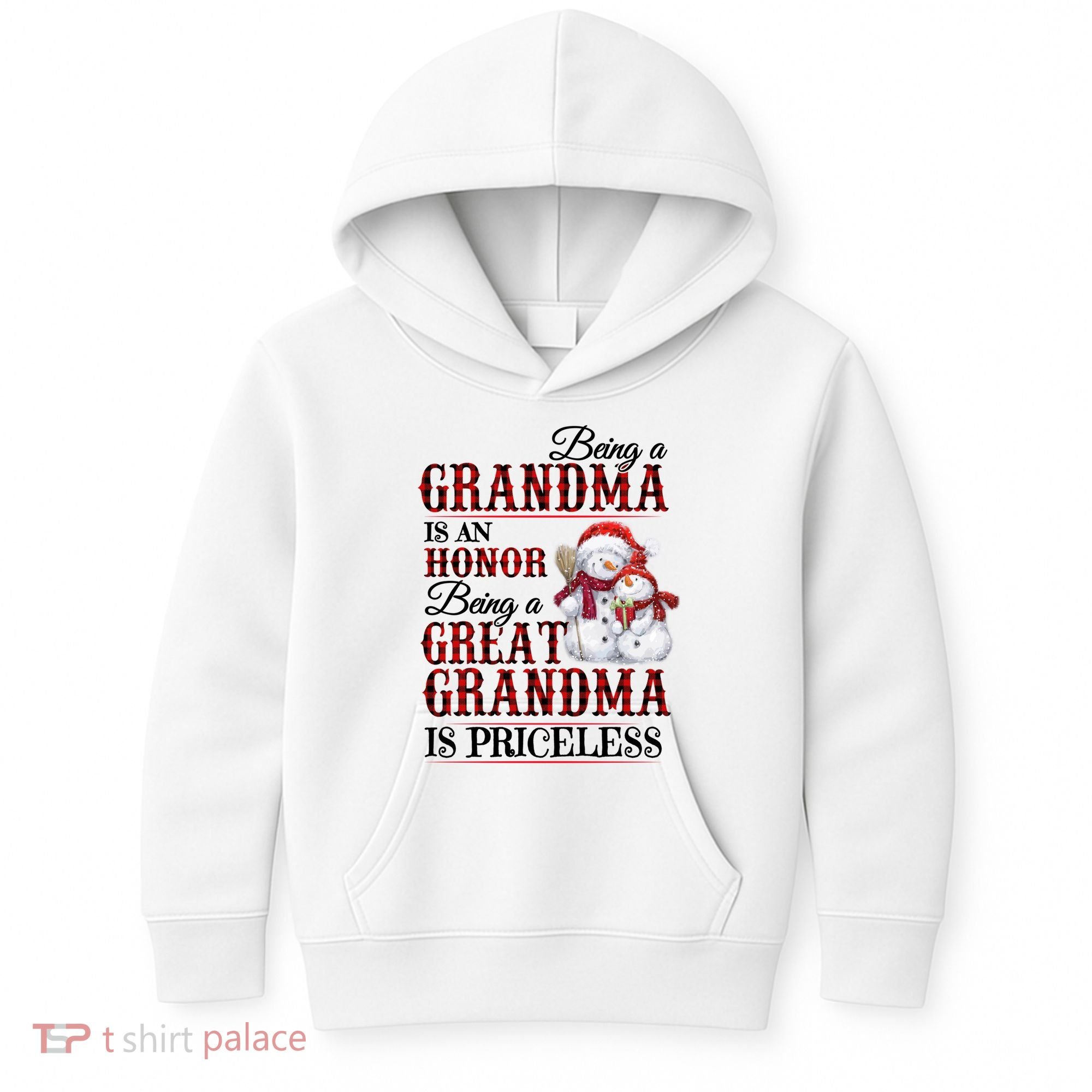 Being A Grandma Is An Honor Being Great Grandma Is Priceless Kids Hoodie