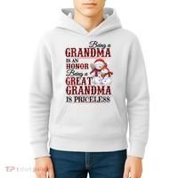 Being A Grandma Is An Honor Being Great Grandma Is Priceless Kids Hoodie thumb 4