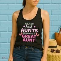 Best aunts get promoted to great aunt Women's Tank Top thumb 2