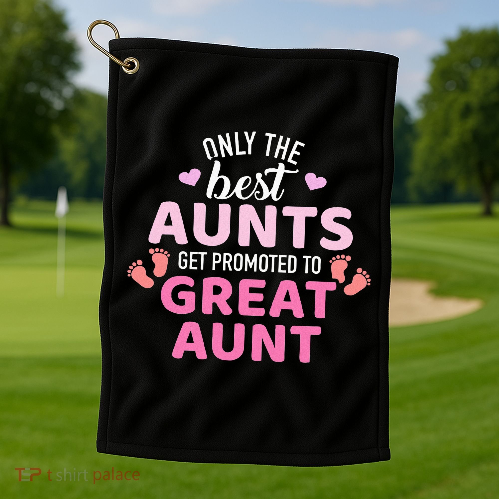 Best aunts get promoted to great aunt Golf Towel