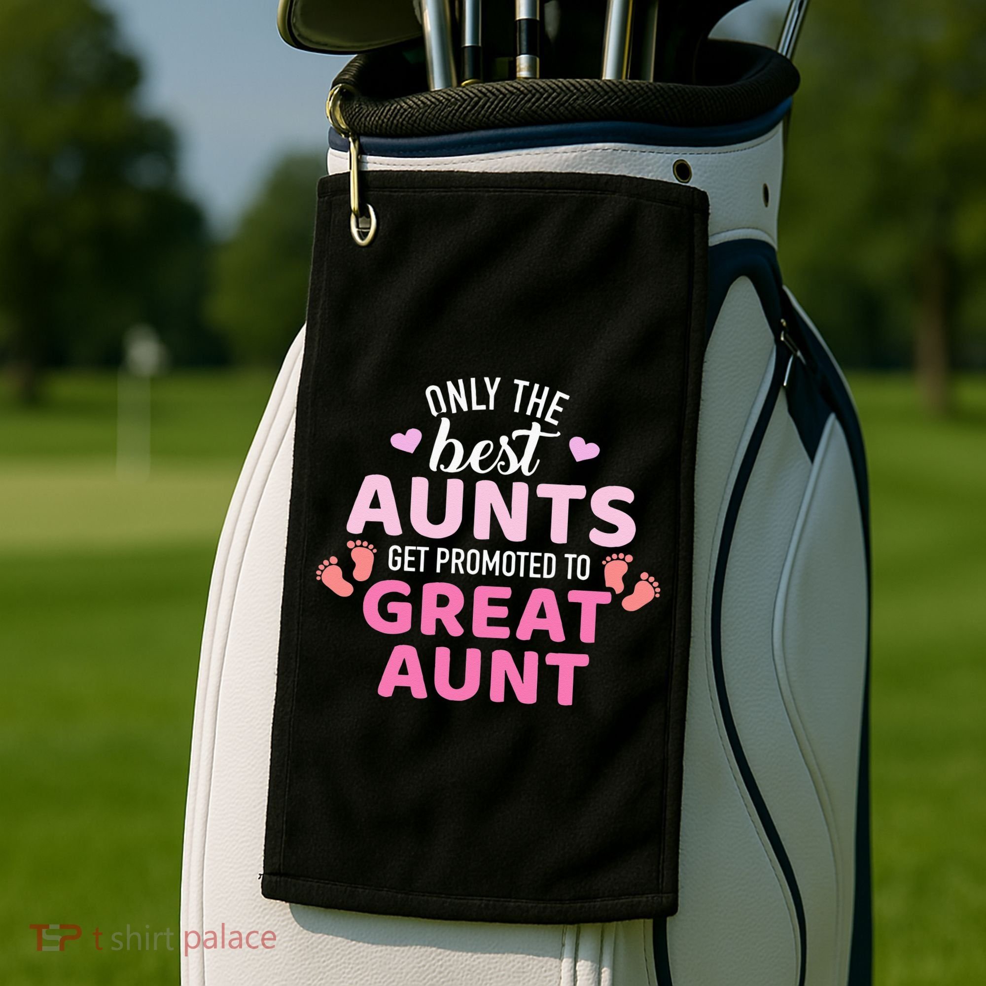 Best aunts get promoted to great aunt Golf Towel
