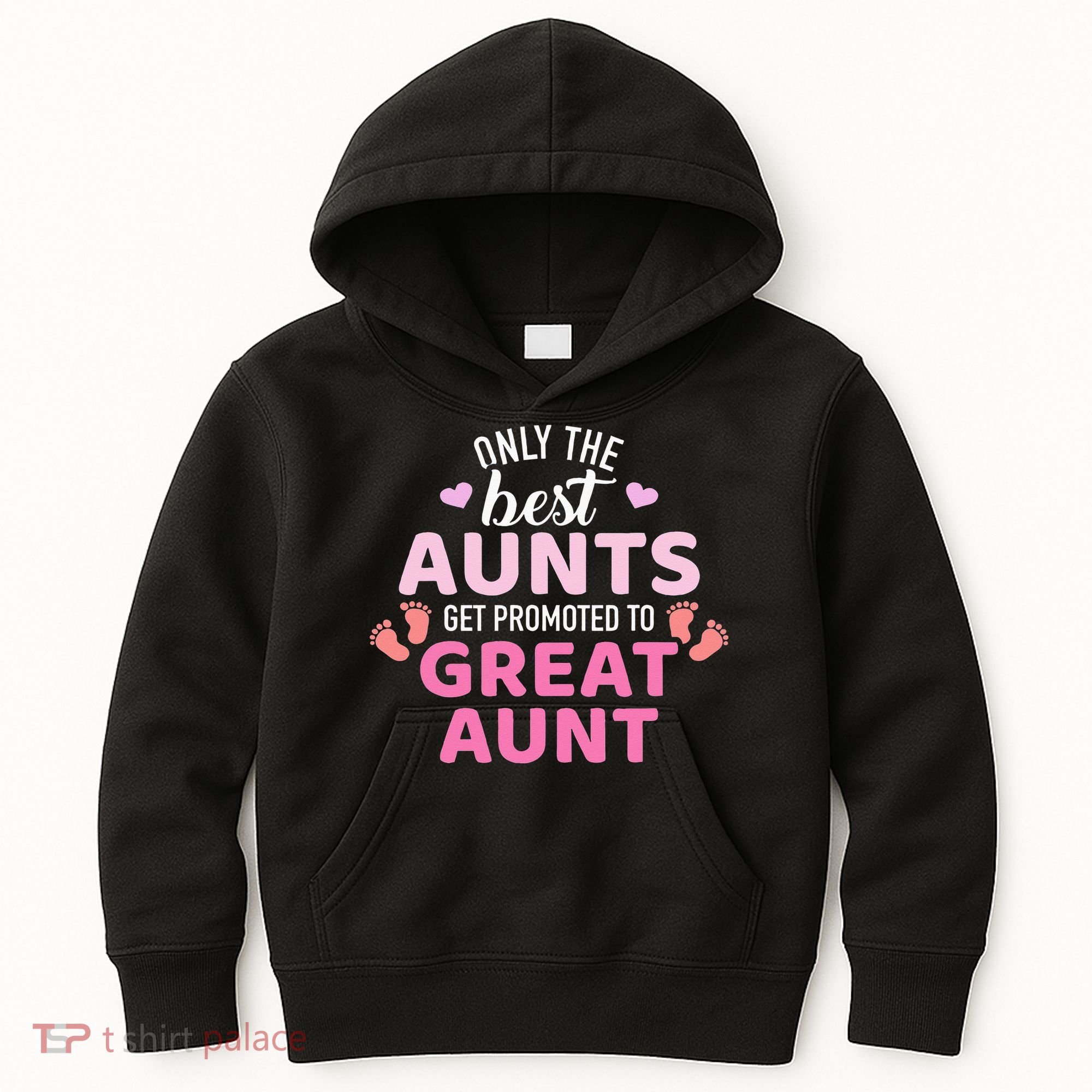 Best aunts get promoted to great aunt Kids Hoodie