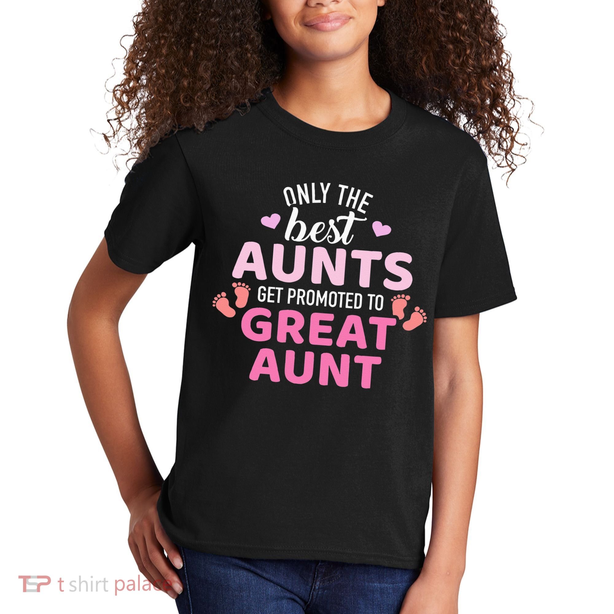 Best aunts get promoted to great aunt Kids T-Shirt