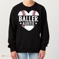 Baseball Aunt Gift Baller Auntie Mother's Day Mom  Women's Sweatshirt thumb 0