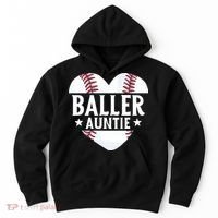 Baseball Aunt Gift Baller Auntie Mother's Day Mom  Hoodie thumb 0