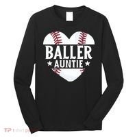 Baseball Aunt Gift Baller Auntie Mother's Day Mom  Long Sleeve Shirt thumb 0