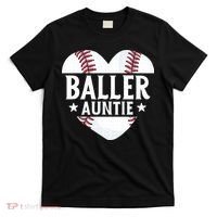 Baseball Aunt Gift Baller Auntie Mother's Day Mom  T-Shirt thumb 0