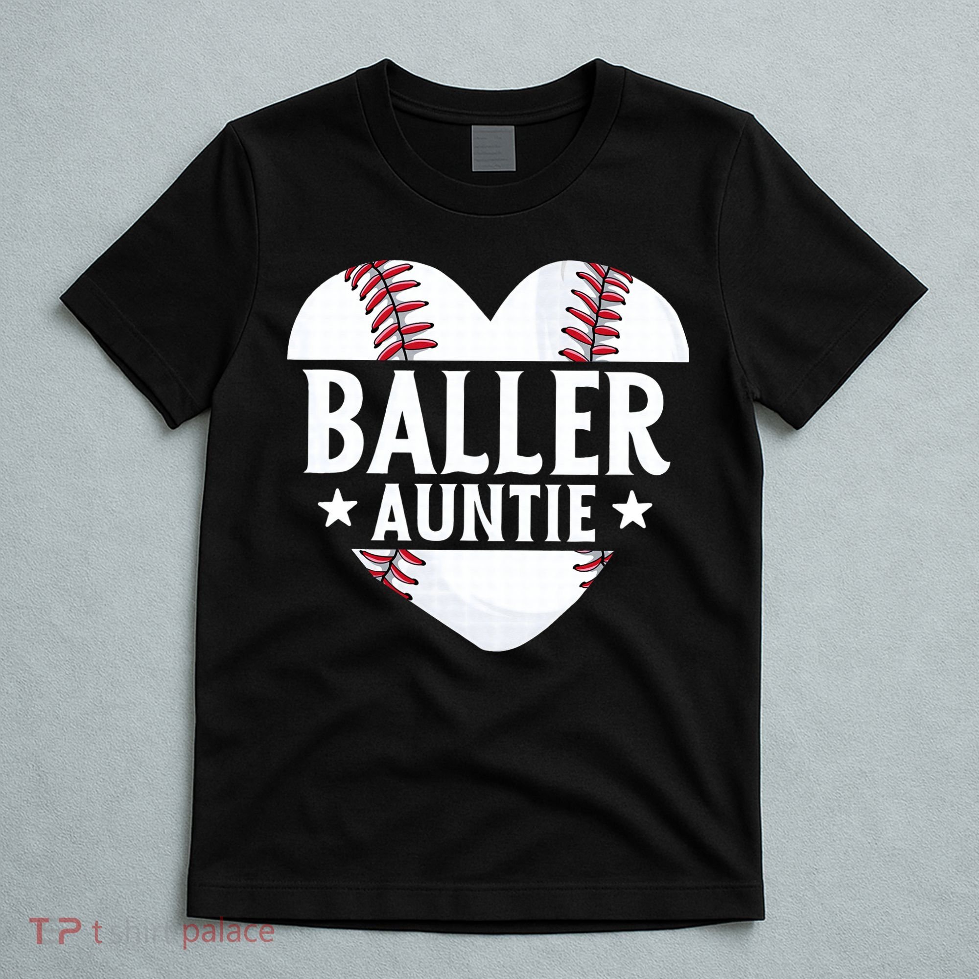 Baseball Aunt Gift Baller Auntie Mother's Day Mom  T-Shirt