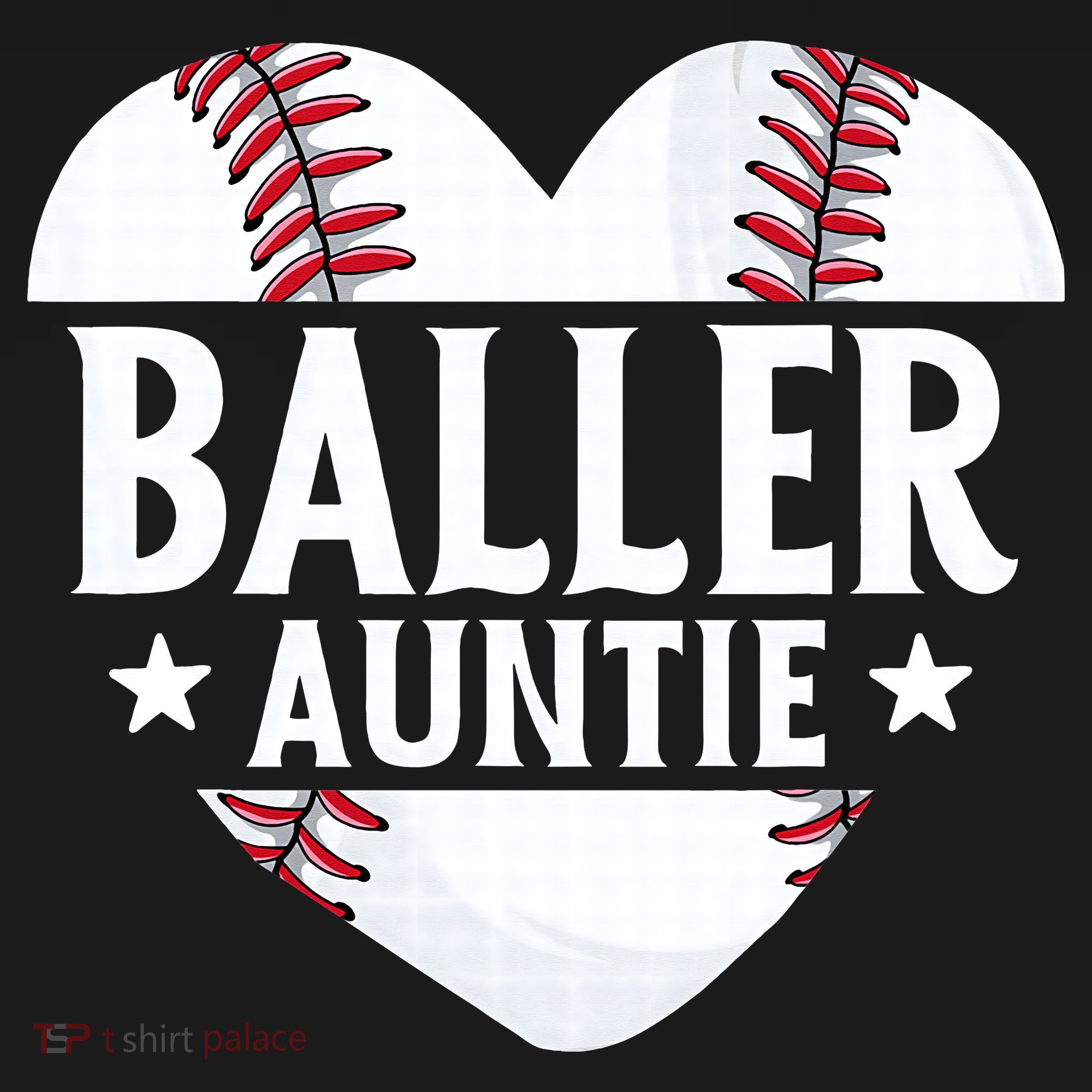 Baseball Aunt Gift Baller Auntie Mother's Day Mom  T-Shirt