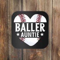 Baseball Aunt Gift Baller Auntie Mother's Day Mom  Coaster thumb 0