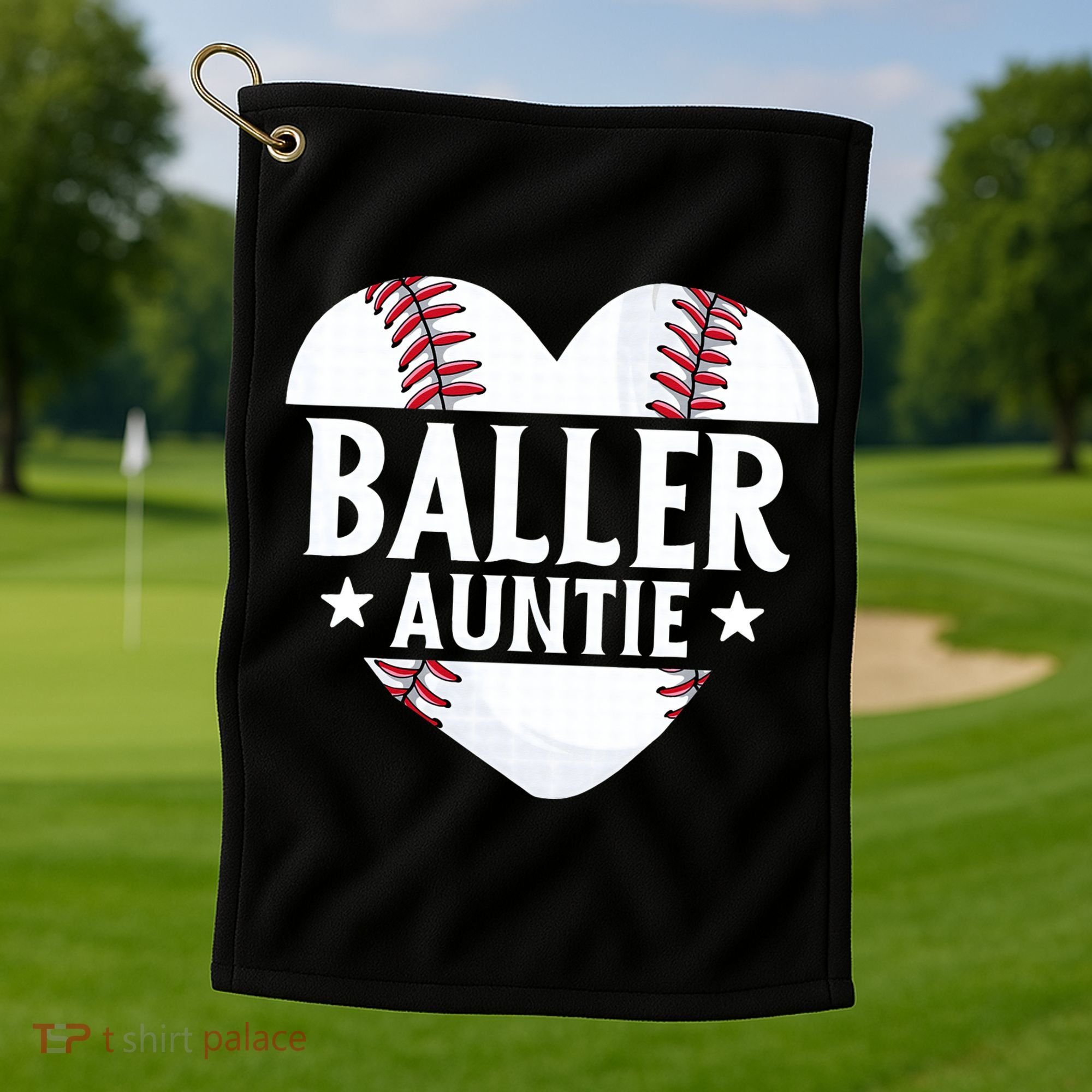 Baseball Aunt Gift Baller Auntie Mother's Day Mom  Golf Towel
