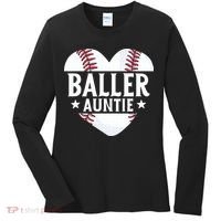 Baseball Aunt Gift Baller Auntie Mother's Day Mom  Women's Long Sleeve Shirt thumb 0