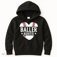 Baseball Aunt Gift Baller Auntie Mother's Day Mom  Kids Hoodie thumb 0