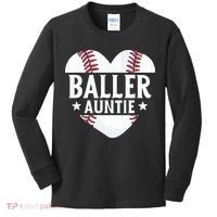 Baseball Aunt Gift Baller Auntie Mother's Day Mom  Kids Long Sleeve Shirt thumb 0