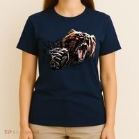 Big Alaska Grizzly Bear Clothing & - Grizzly Bear T-Shirt thumb 4
