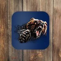 Big Alaska Grizzly Bear Clothing & - Grizzly Bear Coaster thumb 0