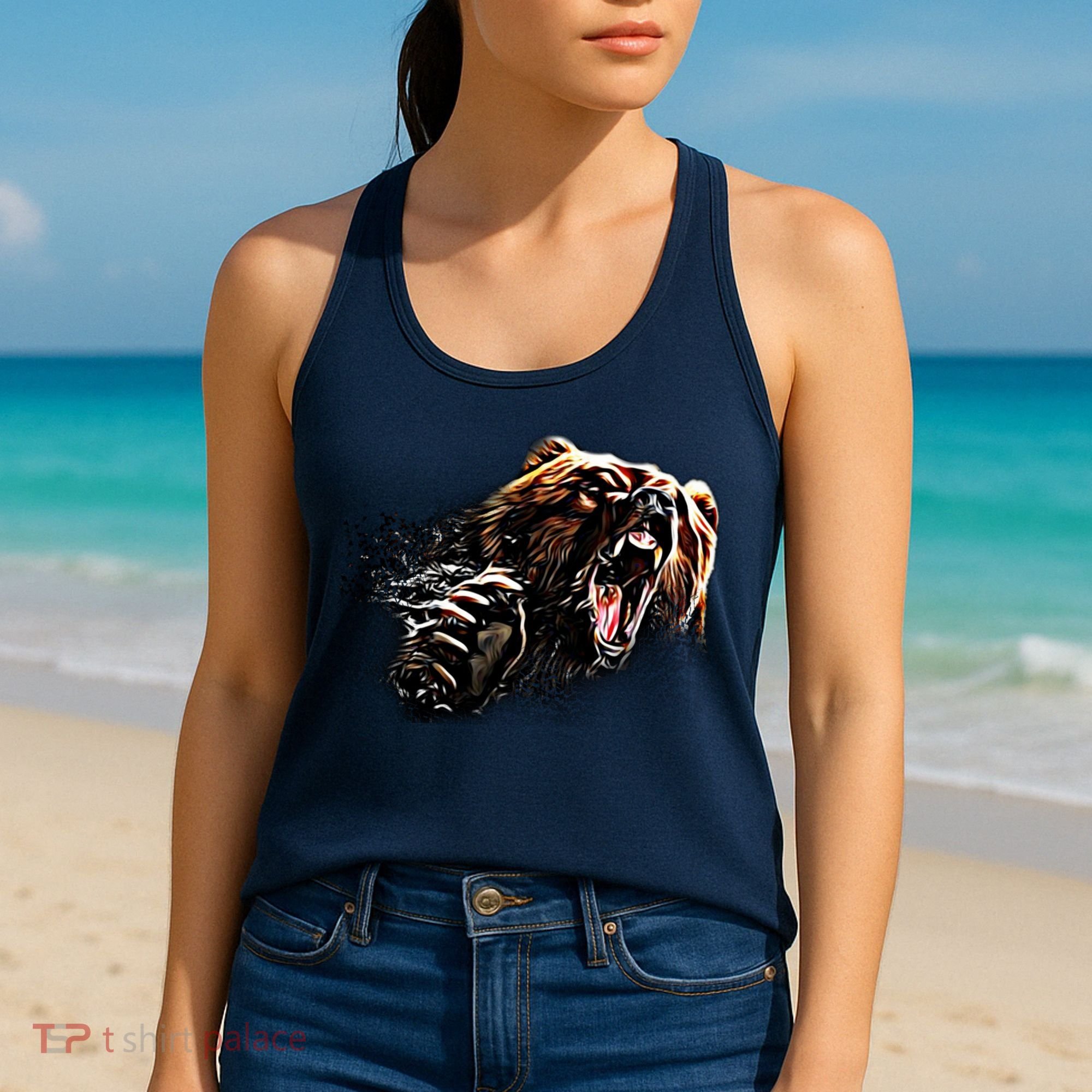 Big Alaska Grizzly Bear Clothing & - Grizzly Bear Women's Tank Top