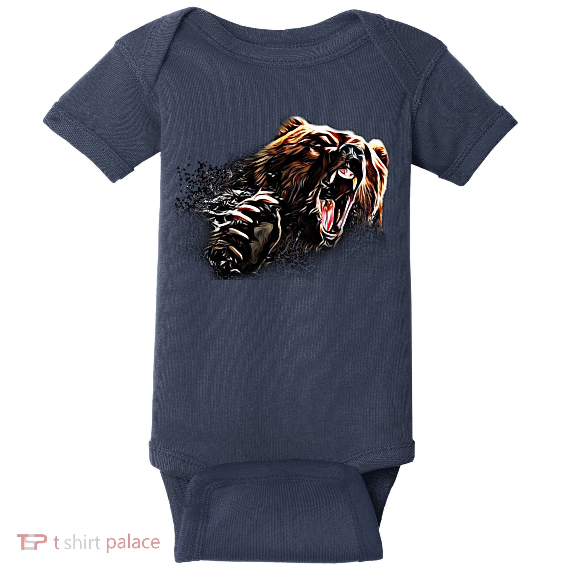 Big Alaska Grizzly Bear Clothing & - Grizzly Bear Baby Bodysuit