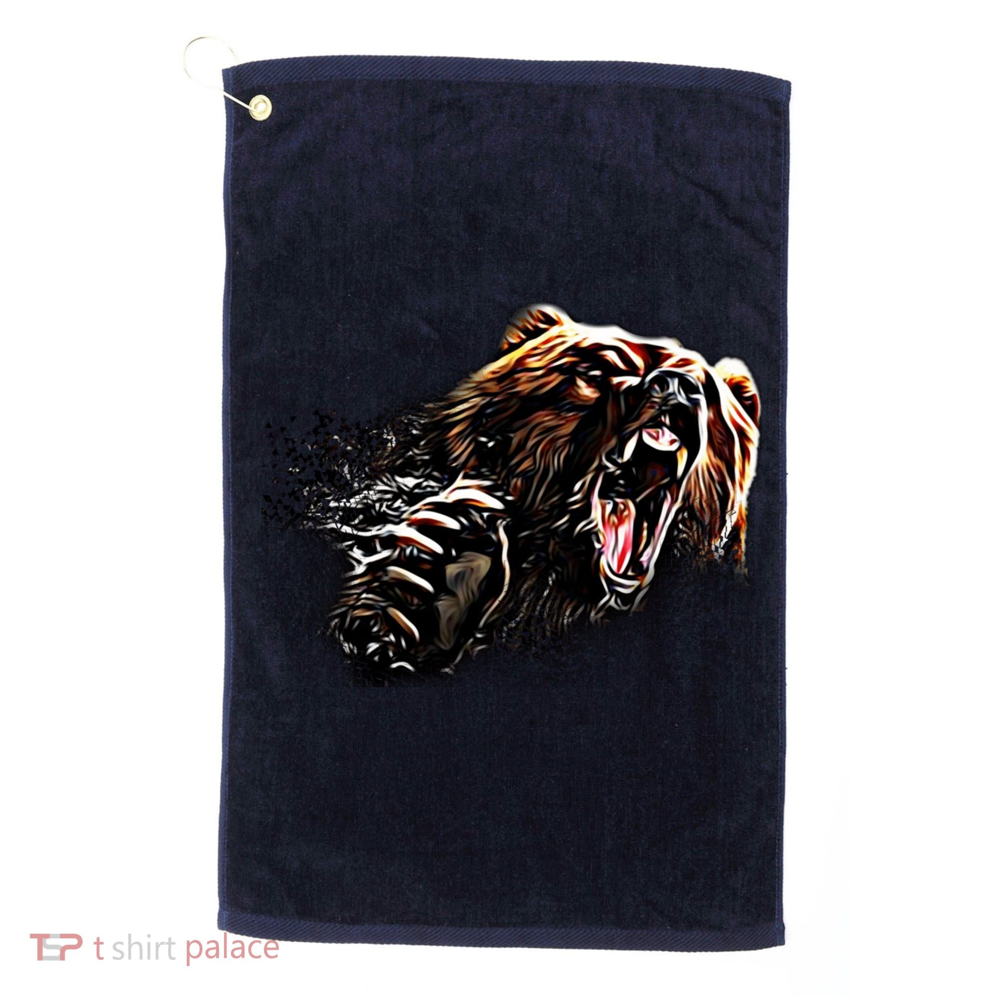 Big Alaska Grizzly Bear Clothing & - Grizzly Bear Golf Towel