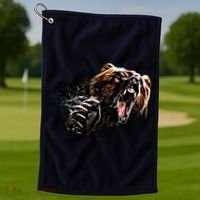 Big Alaska Grizzly Bear Clothing & - Grizzly Bear Golf Towel thumb 1