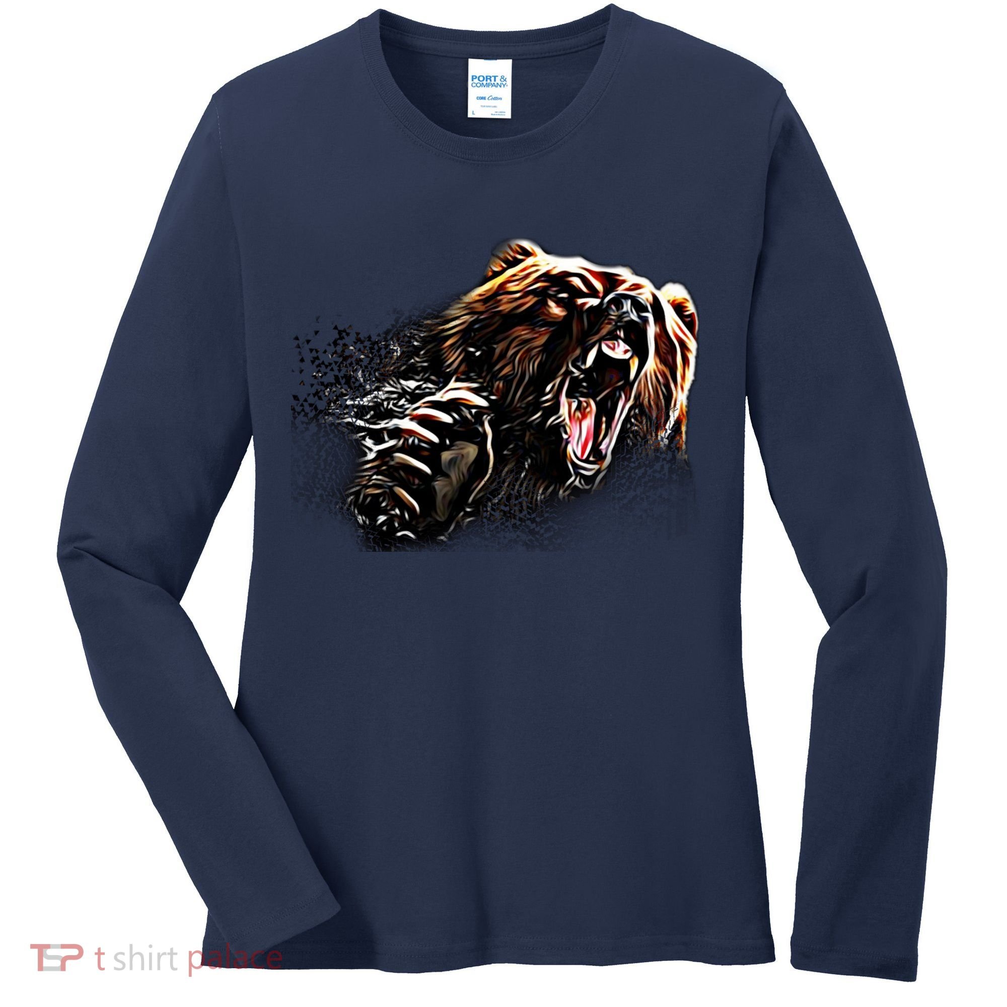 Big Alaska Grizzly Bear Clothing & - Grizzly Bear Women's Long Sleeve Shirt