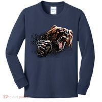 Big Alaska Grizzly Bear Clothing & - Grizzly Bear Kids Long Sleeve Shirt thumb 0