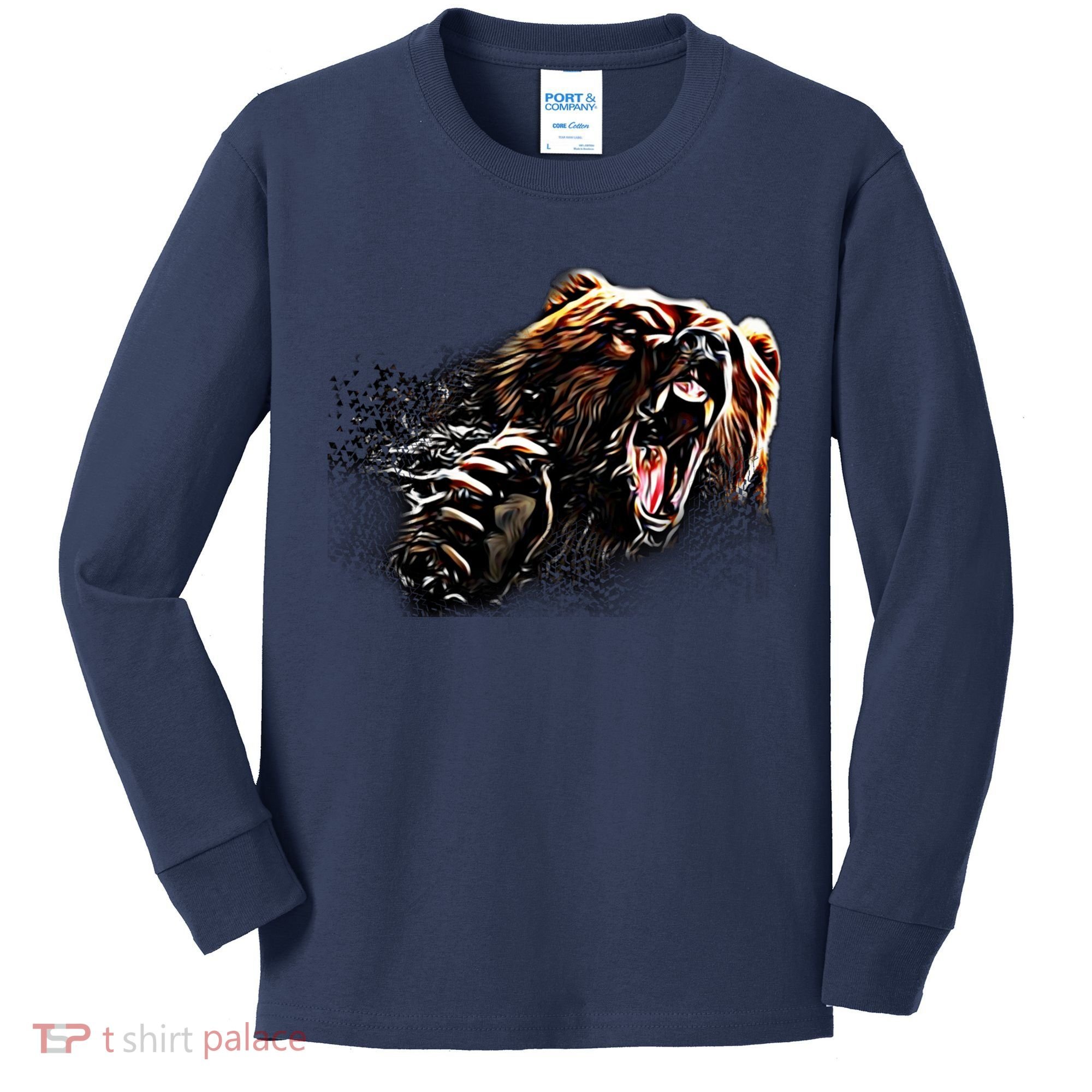 Big Alaska Grizzly Bear Clothing & - Grizzly Bear Kids Long Sleeve Shirt