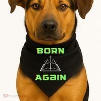 Born Again Gamer Saved Believe Forgiven USA-Made Doggie Bandana thumb 1