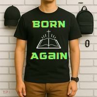 Born Again Gamer Saved Believe Forgiven T-Shirt thumb 6