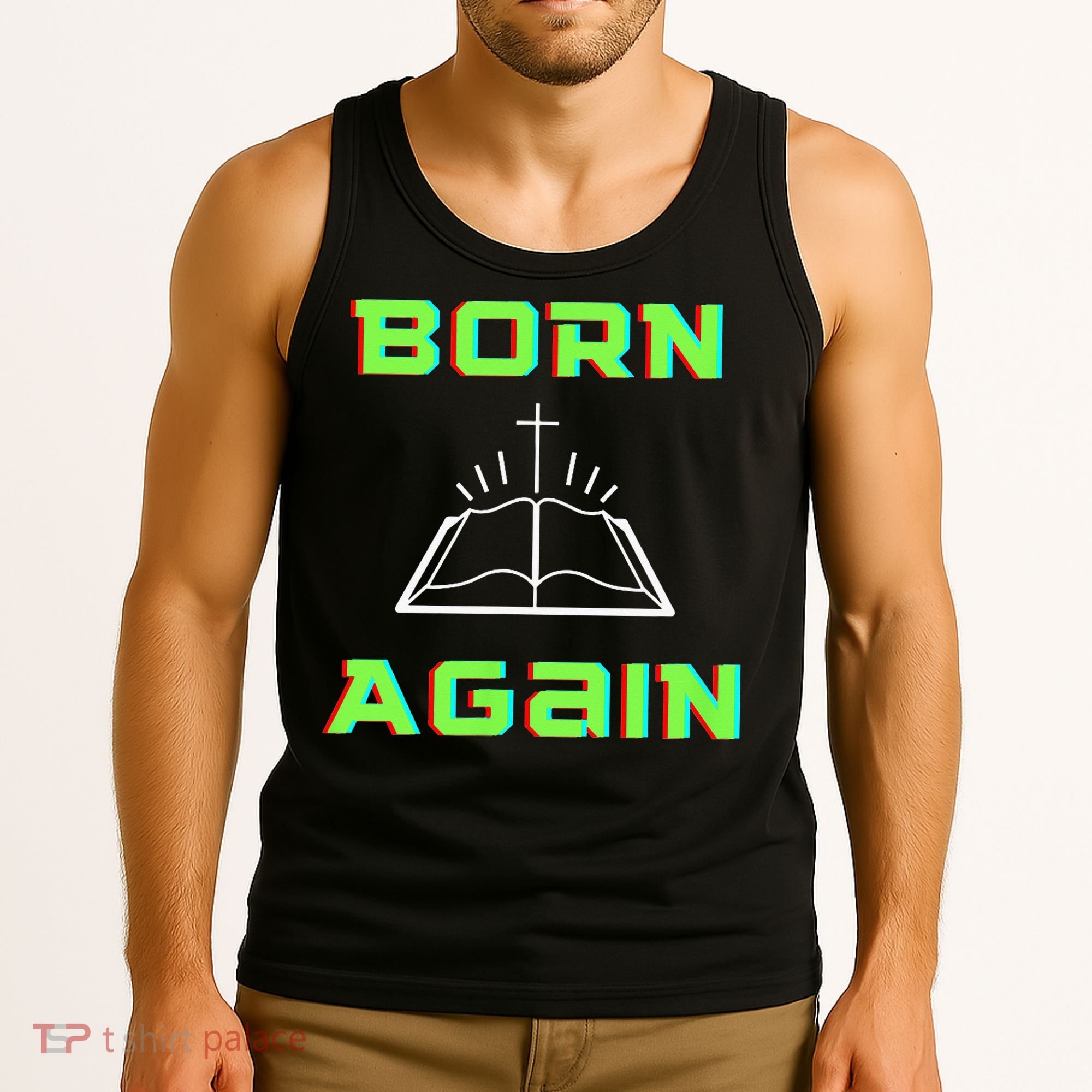 Born Again Gamer Saved Believe Forgiven Tank Top