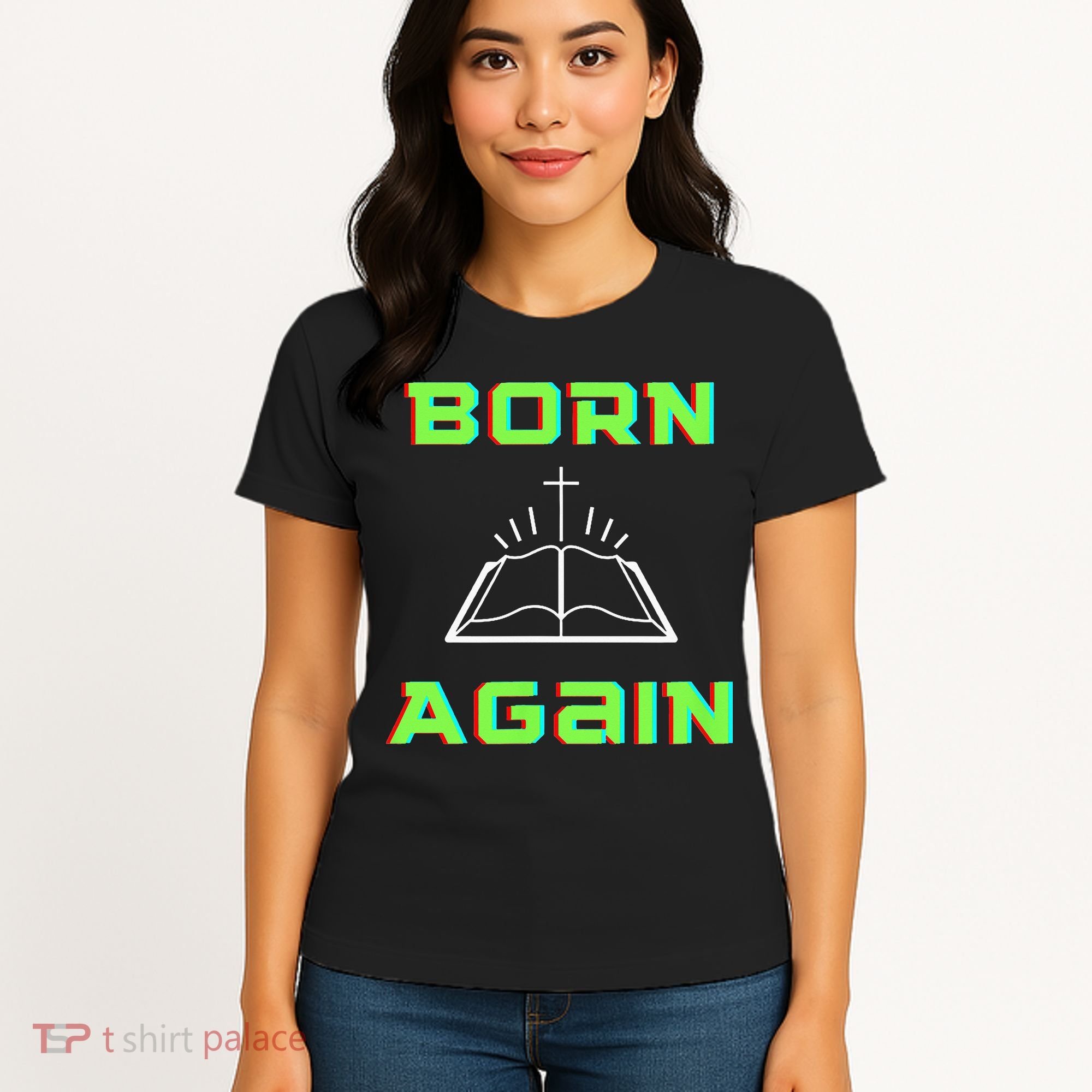 Born Again Gamer Saved Believe Forgiven Women's T-Shirt