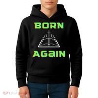 Born Again Gamer Saved Believe Forgiven Kids Hoodie thumb 4