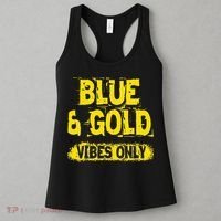 Blue And Gold Vibes Only School Tournament Team Cheerleaders Women's Tank Top thumb 3