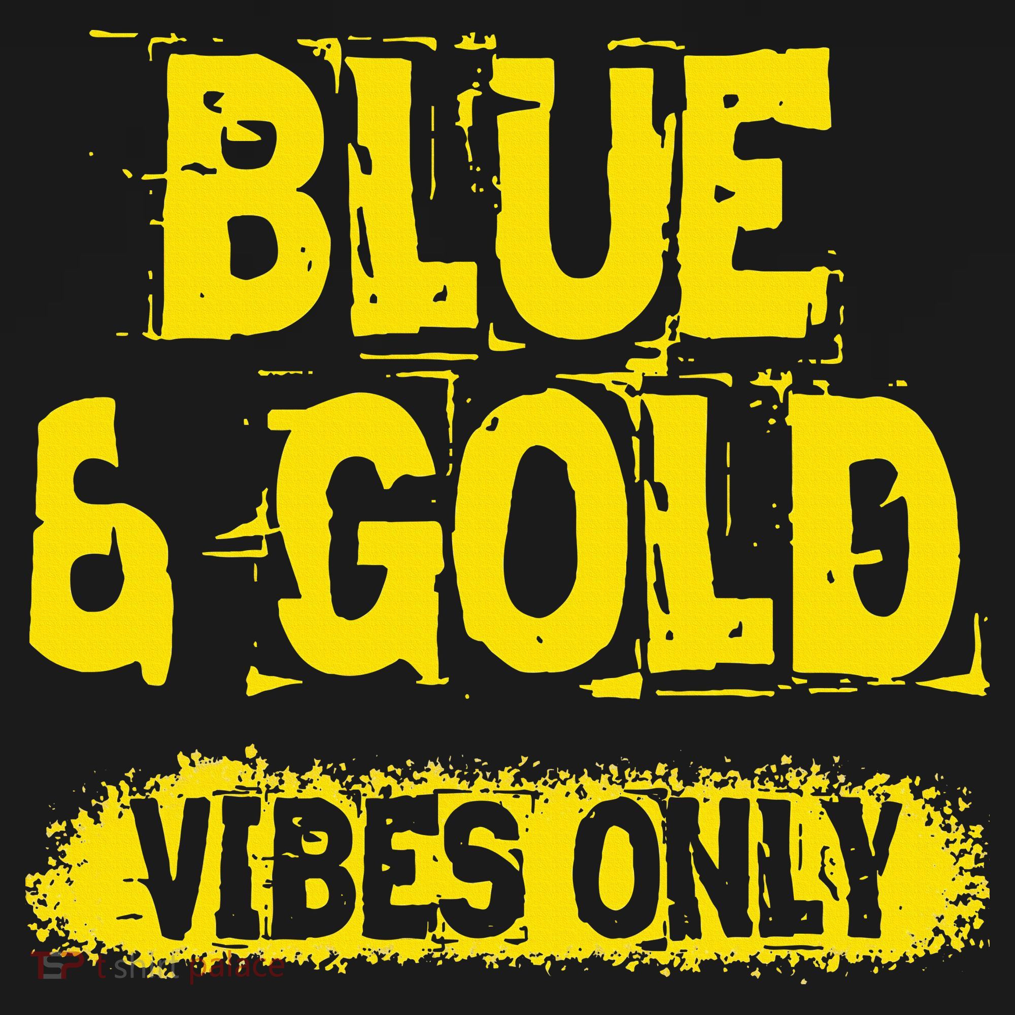 Blue And Gold Vibes Only School Tournament Team Cheerleaders Baby Bodysuit