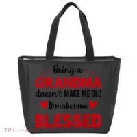 Being A Grandma Doesnt Make Me Old It Makes Me Blessed Tote Bag thumb 0
