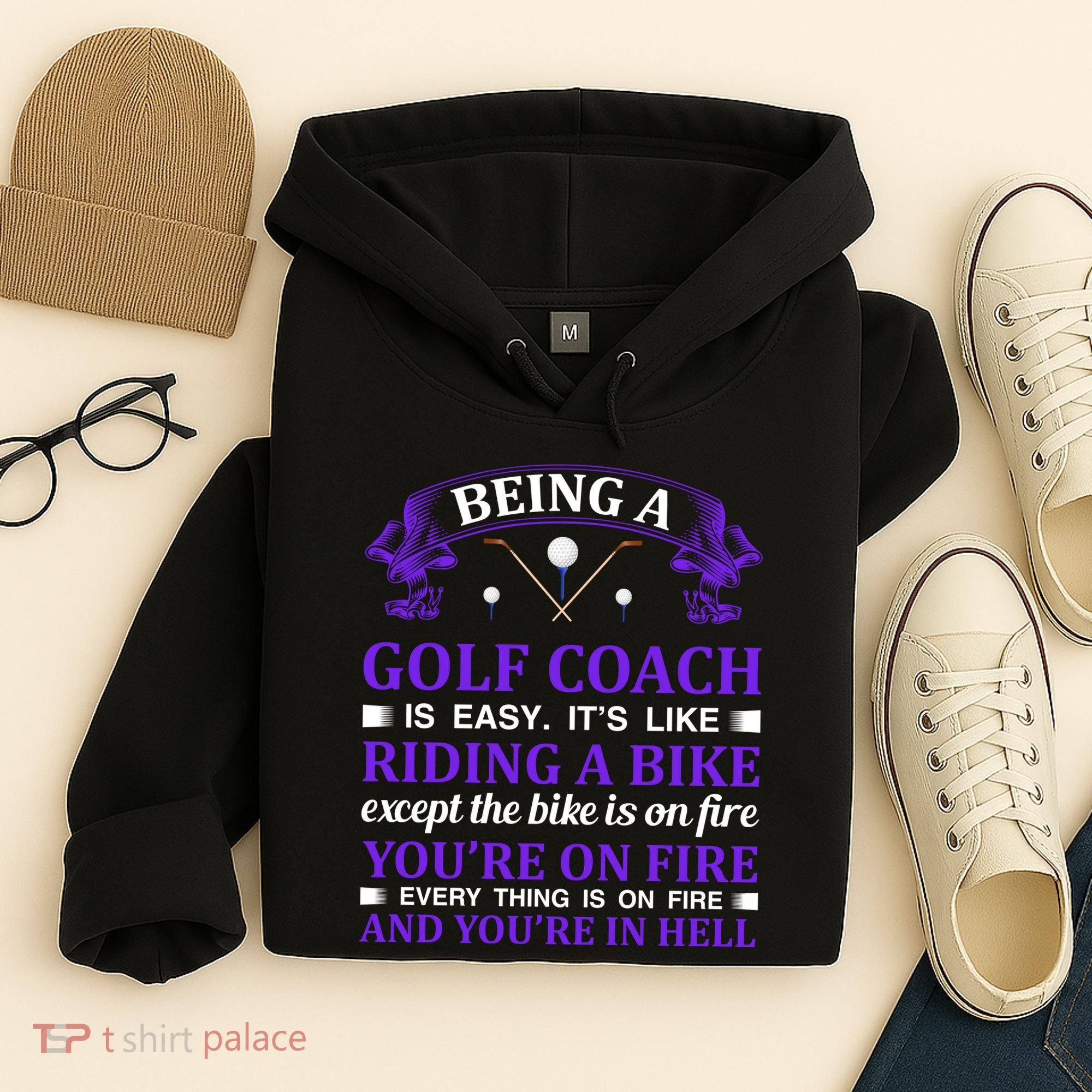 Being A Golf Coach Is Easy It's Like Riding A Bike Hoodie
