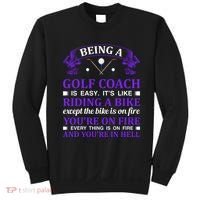 Being A Golf Coach Is Easy It's Like Riding A Bike Sweatshirt thumb 0
