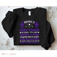Being A Golf Coach Is Easy It's Like Riding A Bike Sweatshirt thumb 2