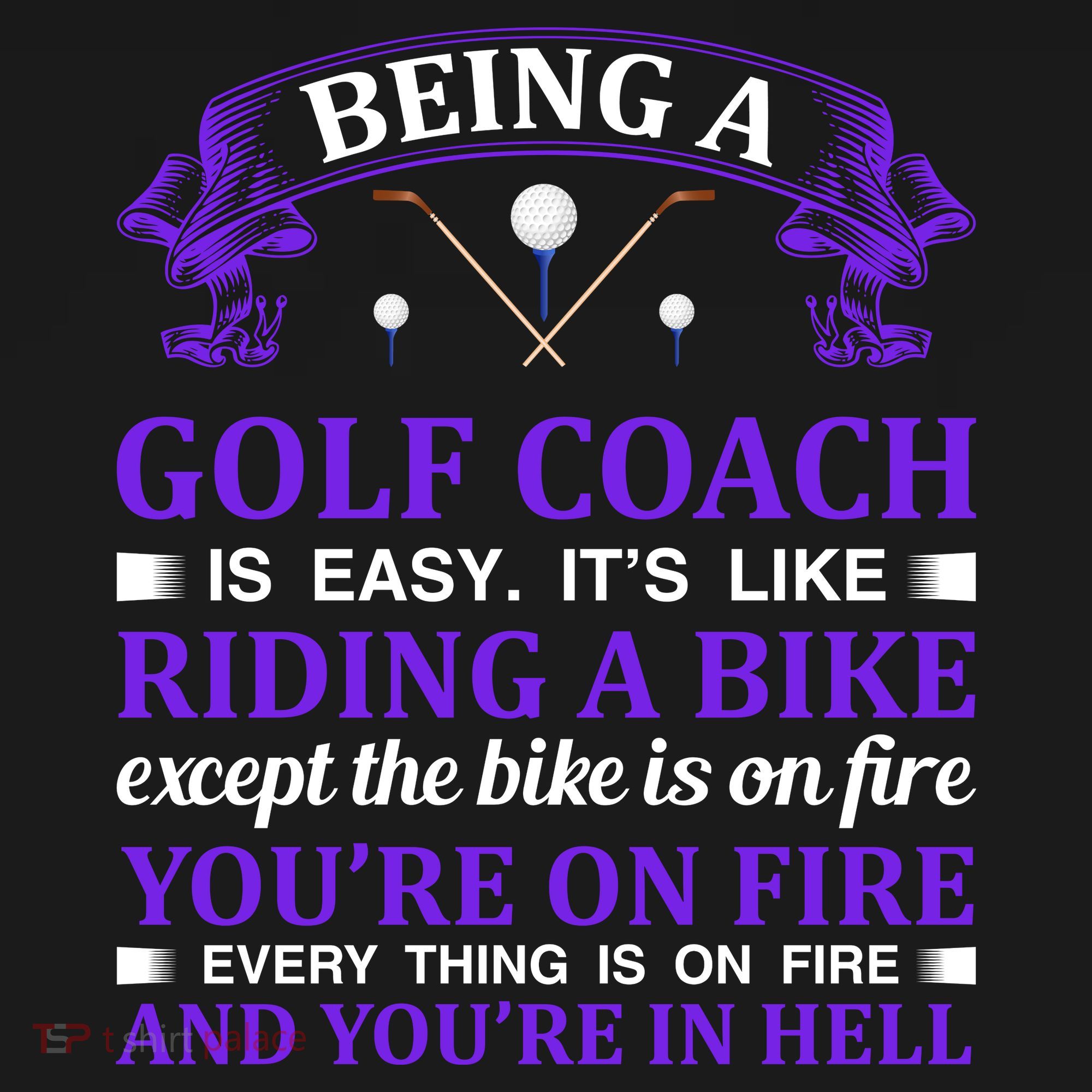Being A Golf Coach Is Easy It's Like Riding A Bike Sweatshirt