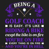 Being A Golf Coach Is Easy It's Like Riding A Bike Beanie thumb 2